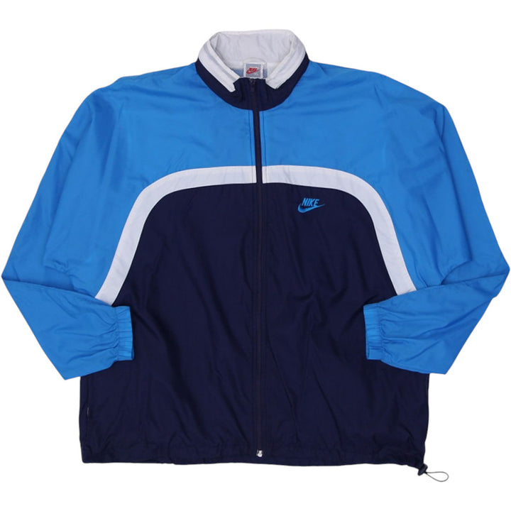 Vintage Nike Windbreaker Jacket Gray Tag 90s Nylon Blue Hooded Mens