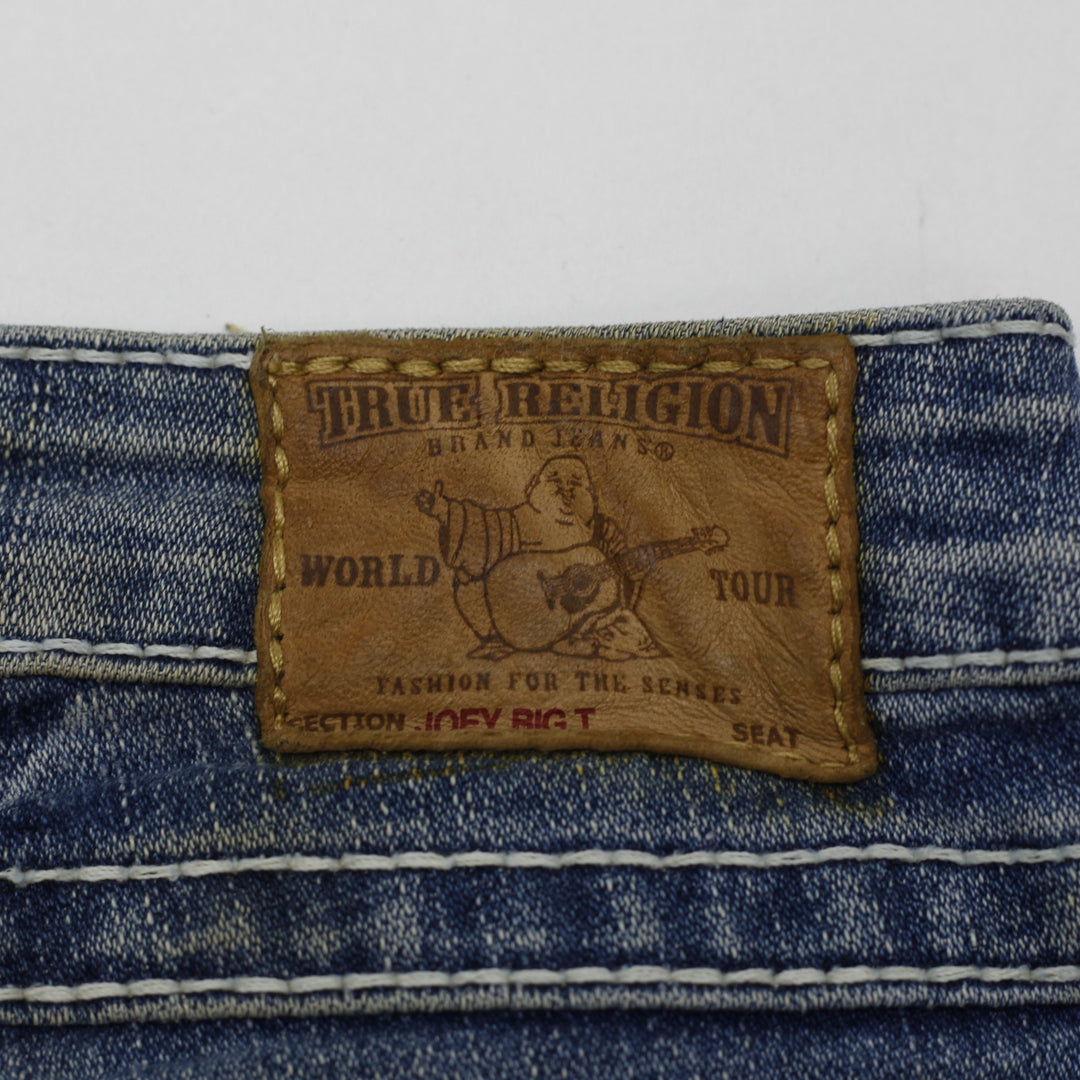 Y2K Ladies True Religion Joey Big Twisted Seam Flare Jeans Size 25