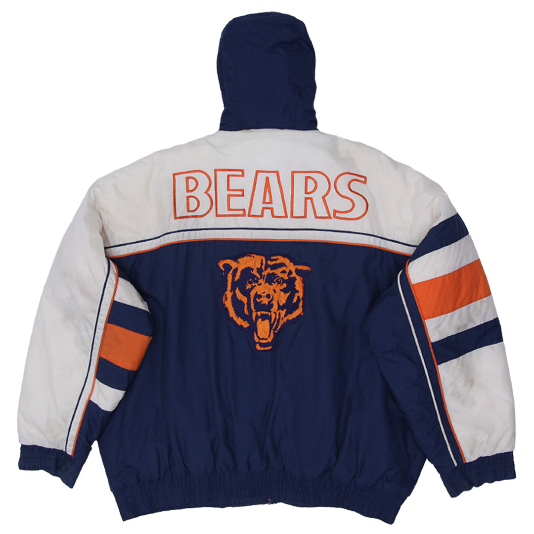 Vintage Chicago Bears Quilted Hooded Jacket-Official Fan Sportswear XXL - Fashion Rerun Vintage Migration_Jacket