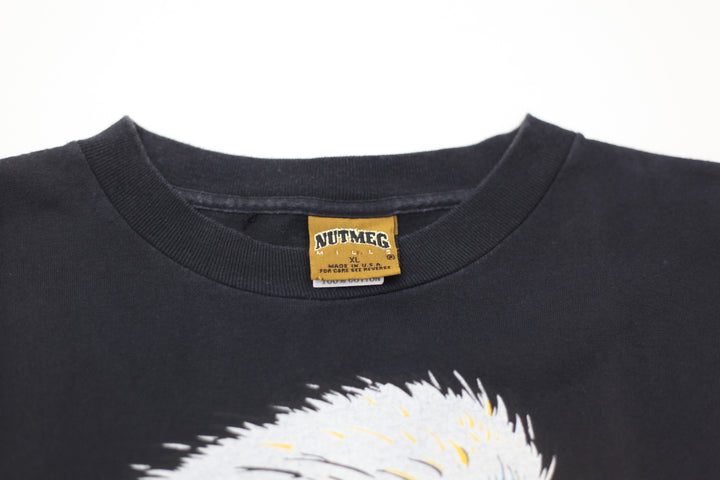 1990 Vintage Harley Davidson Bald Eagle T-Shirt Made In USA Black Nutmeg Mills XL