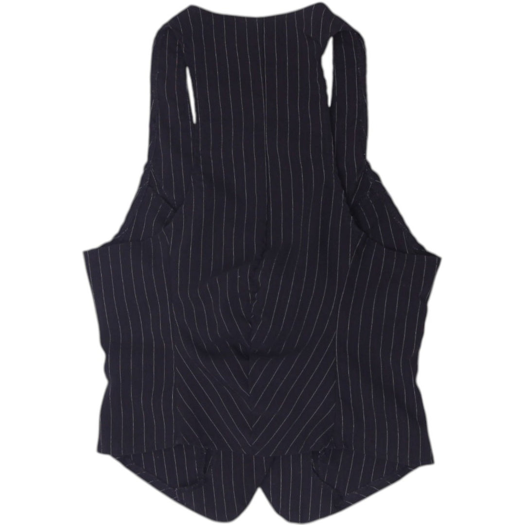Y2K Ladies  Pinstripe Racerback Halter Suit Vest