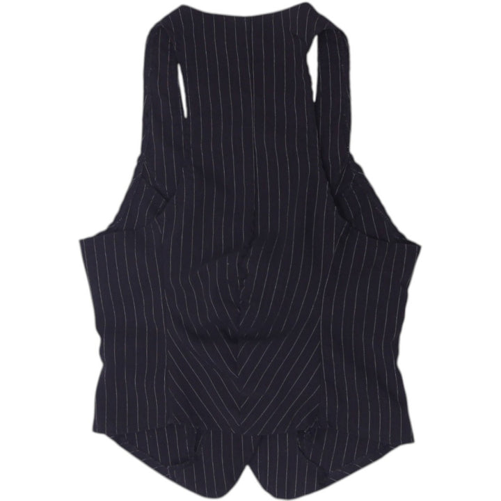 Y2K Ladies  Pinstripe Racerback Halter Suit Vest