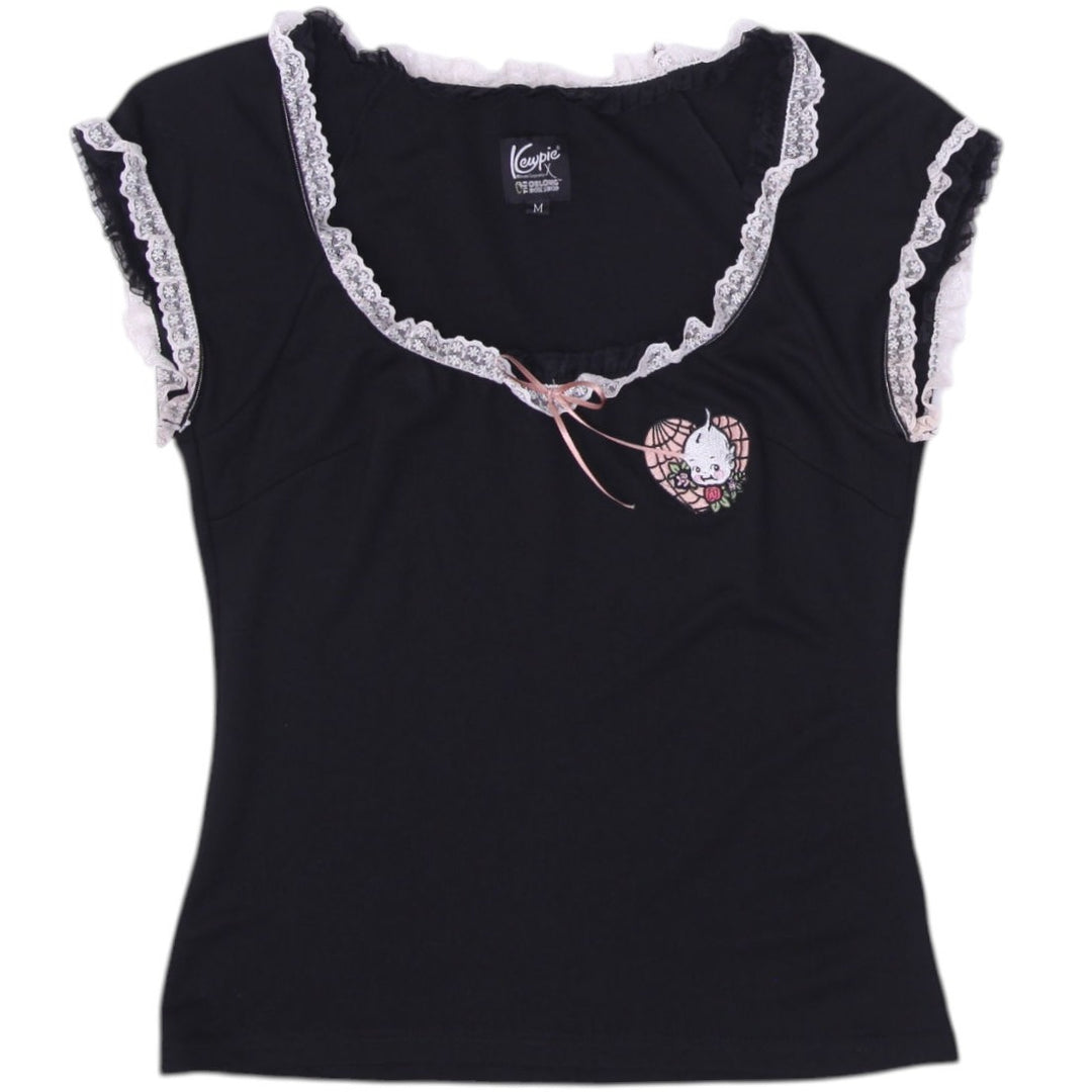 Y2K Ladies Lace Trim Top Size M | Migration_Y2K Tops | Fashion Rerun