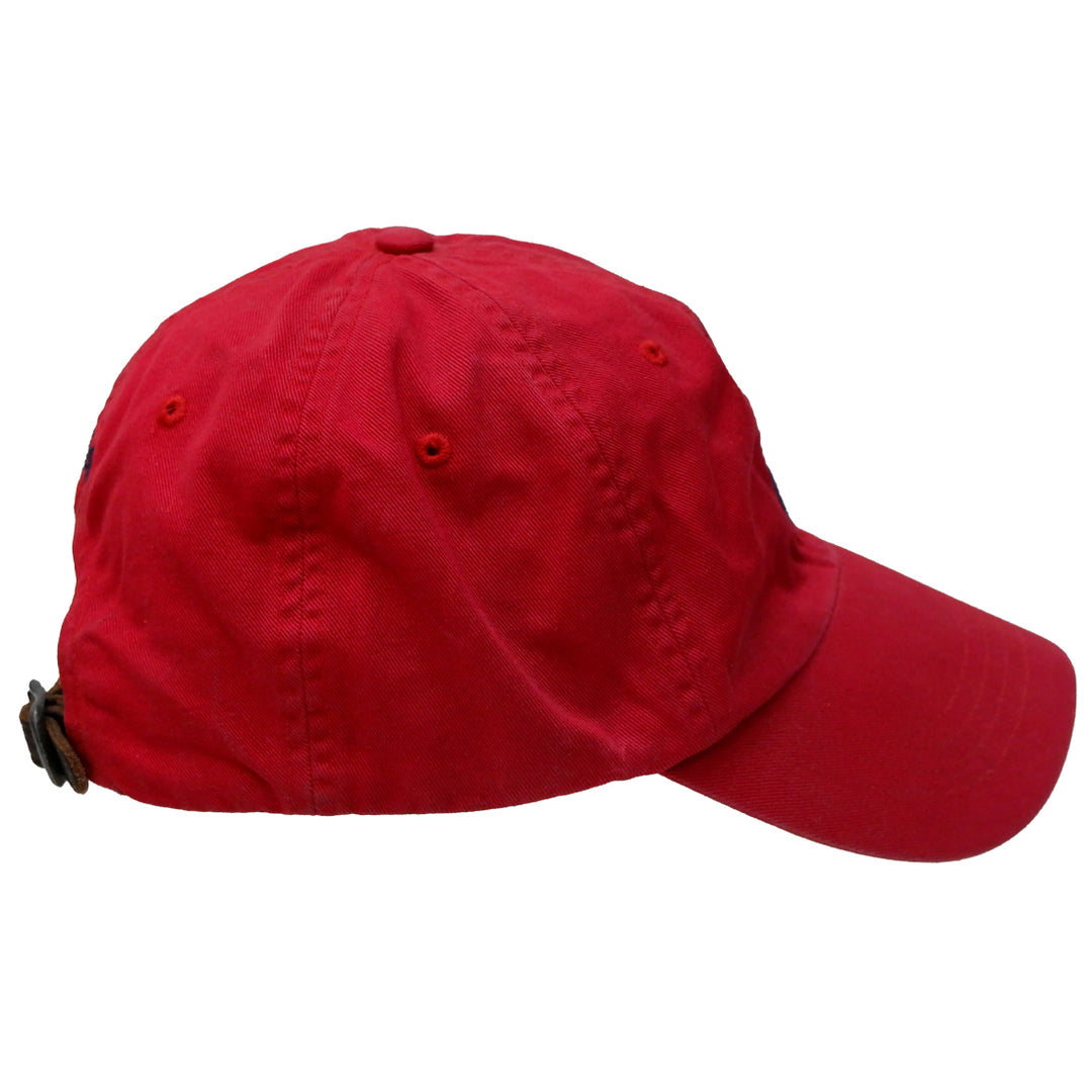 Vintage Polo By Ralph Lauren Hat Cap Red Adjustable Navy Pony