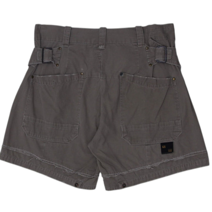 Y2K Ladies Chino Shorts Olive Casual Short Size L | Migration_Shorts - Side View | Fashion Rerun