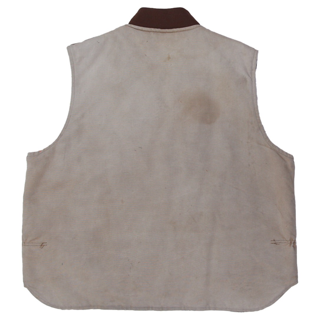 Vintage Carhartt V01 BRN Quilt Lined Work Slightly Distressed Vest | Migration_Vests - Side View | Fashion Rerun