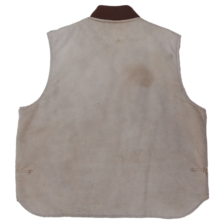 Vintage Carhartt V01 BRN Quilt Lined Work Slightly Distressed Vest | Migration_Vests - Side View | Fashion Rerun