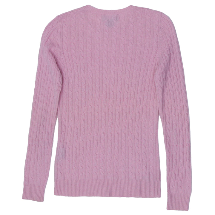 Ladies Sutton Studio 100% Cashmere Cable Knit Sweater