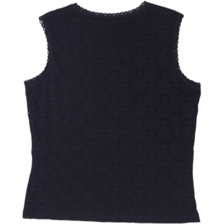Y2K Ladies Kate Hill Floral Lace Trim Tank Top Size PM