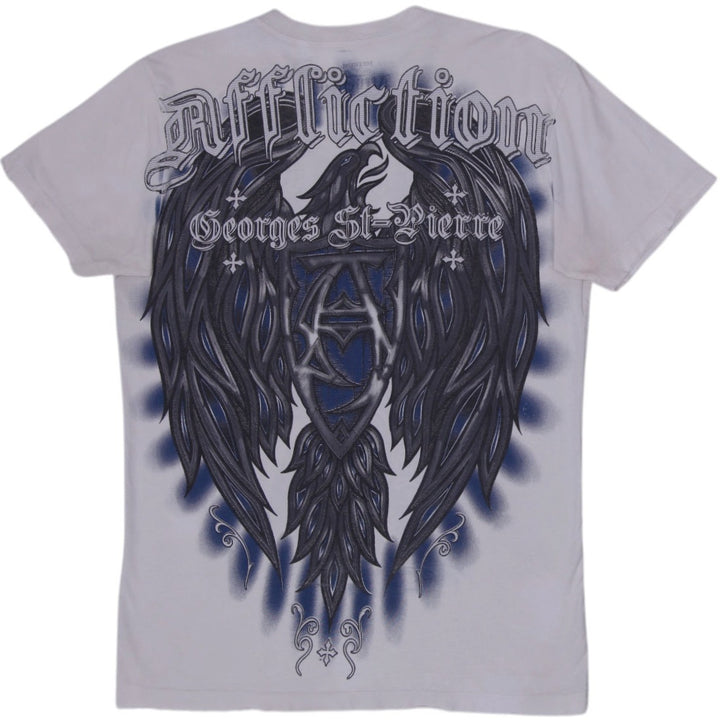 Y2K Mens Affliction Georges St-Pierre Rush Signature Series Graphic T-Shirt M