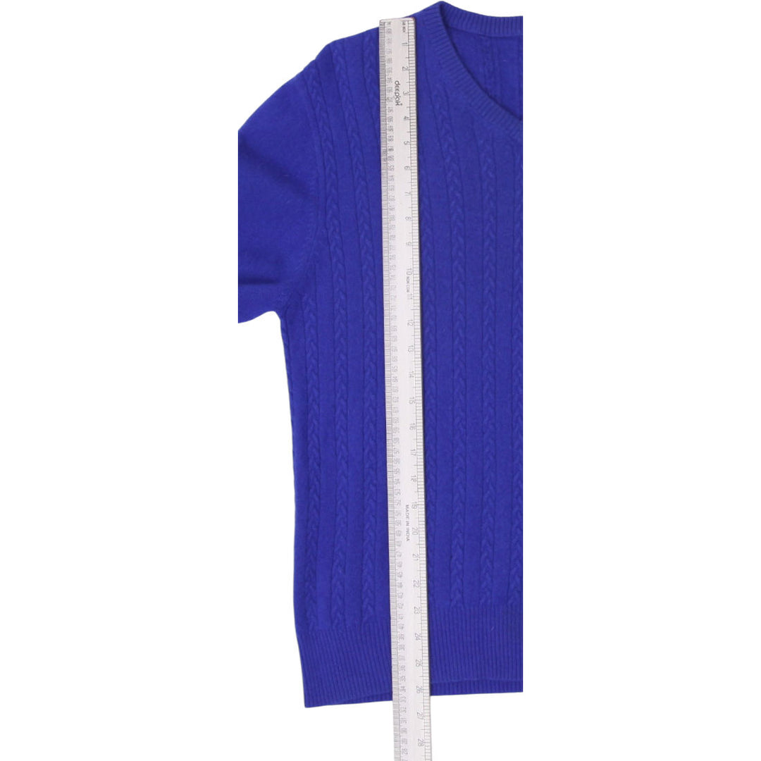 Mens Navy Blue Cashmere V-Neck Knitwear Size M | Migration_Knitwear & Sweaters - View 7 | Fashion Rerun