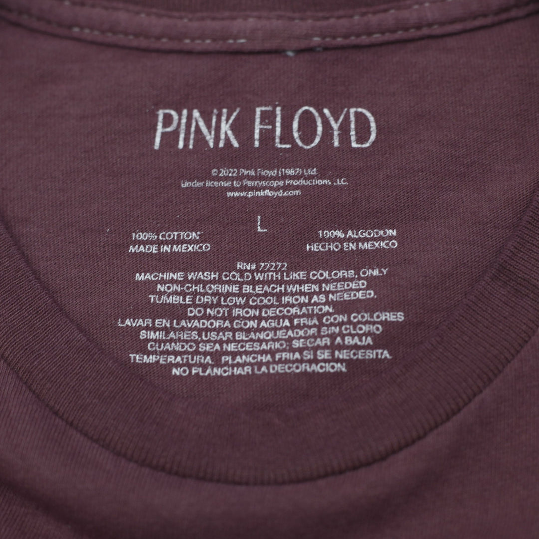 Mens Pink Floyd Cotton Classic Graphic Band T-Shirt Size L