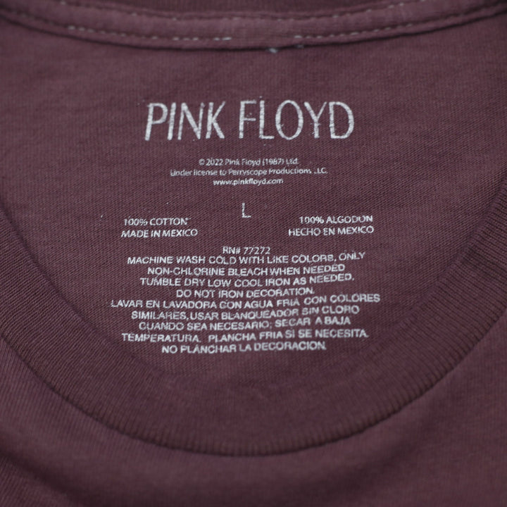 Mens Pink Floyd Cotton Classic Graphic Band T-Shirt Size L