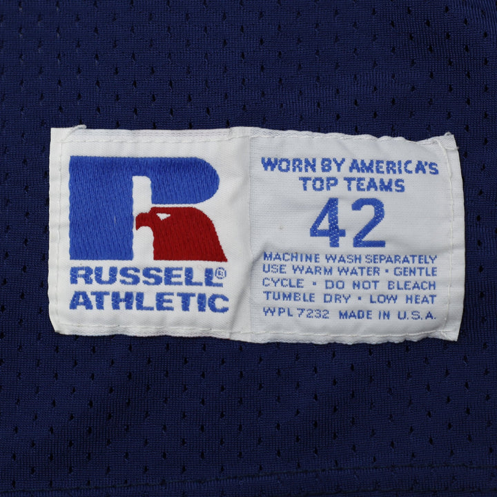 Vintage Mens Russell Athletic Jersey Navy Blue American Football Sportswear | Migration_Jerseys - Detail View | Fashion Rerun