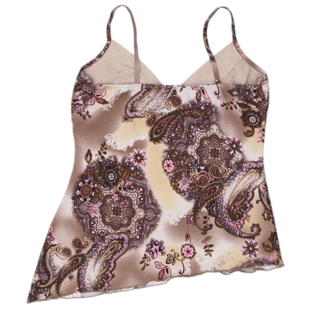 Y2K Ladies Paisley Floral Top Size XS