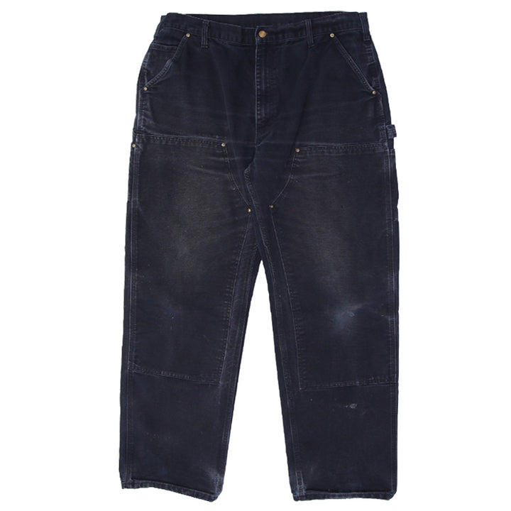 Mens Carhartt B01 BLK Dungaree Fit Double Knee Pants