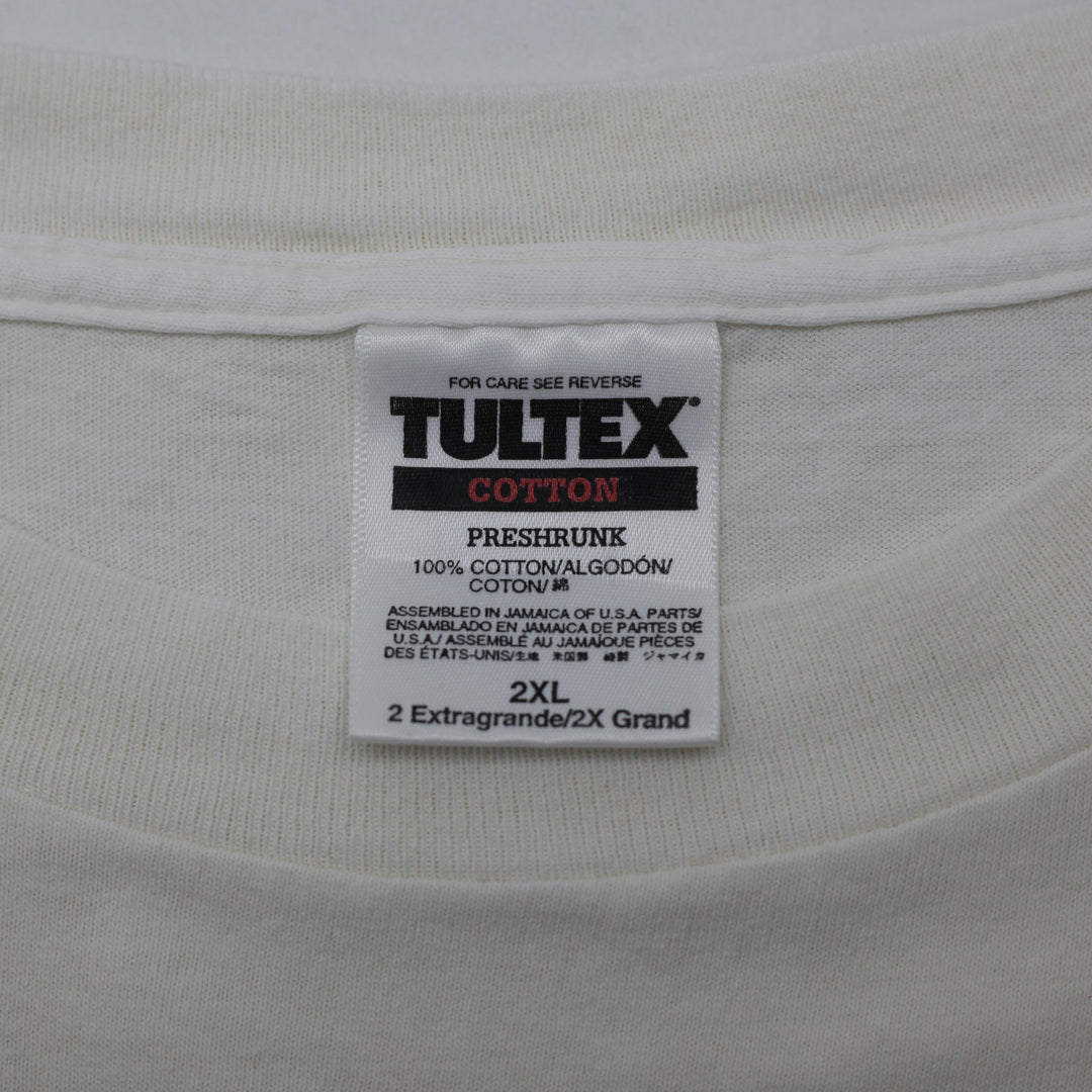 Vintage Mens Tultex NASCAR T-Shirt White Graphic Racing 1999 Bill Elliott