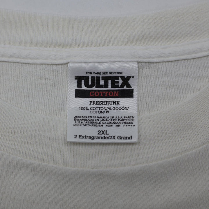 Vintage Mens Tultex NASCAR T-Shirt White Graphic Racing 1999 Bill Elliott