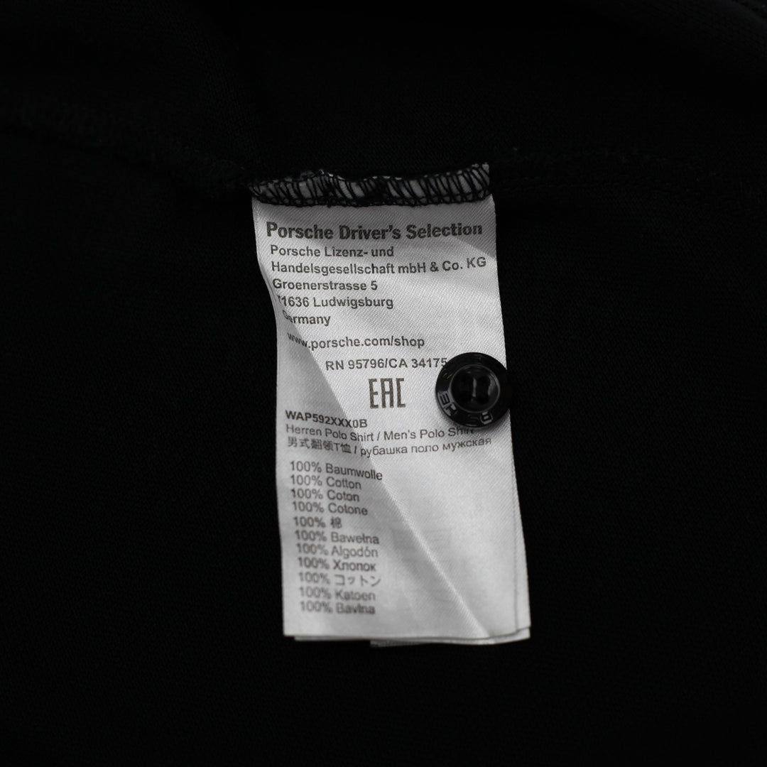 Mens Porsche Black Polo T-Shirt  Size US: M, EU: L