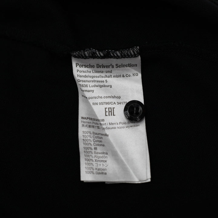Mens Porsche Black Polo T-Shirt  Size US: M, EU: L