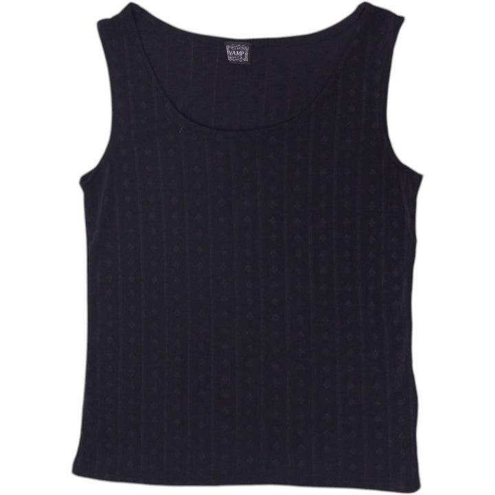 Y2K Ladies VAMP Pointelle Knit Tank Top Size M