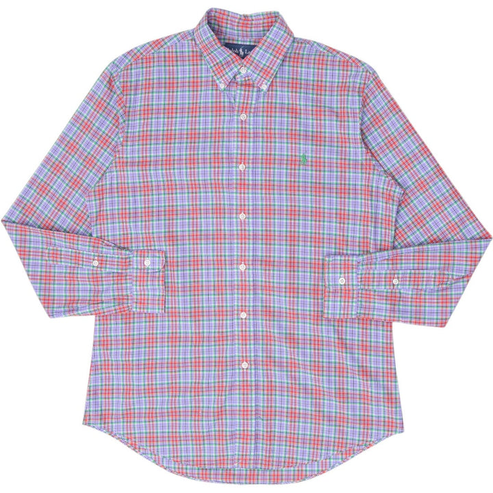 Mens Ralph Lauren Custom Fit Plaid Long Sleeve Shirt Size M