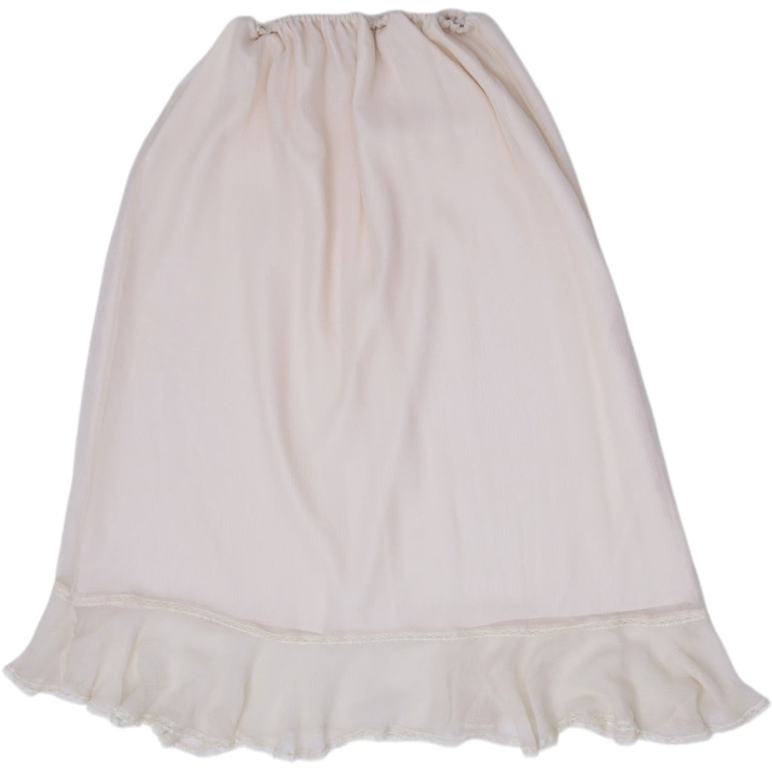 Y2K Ladies Signature by Robbie Bee Cream Layered Ruffle Hem Midi Skirt Size 16