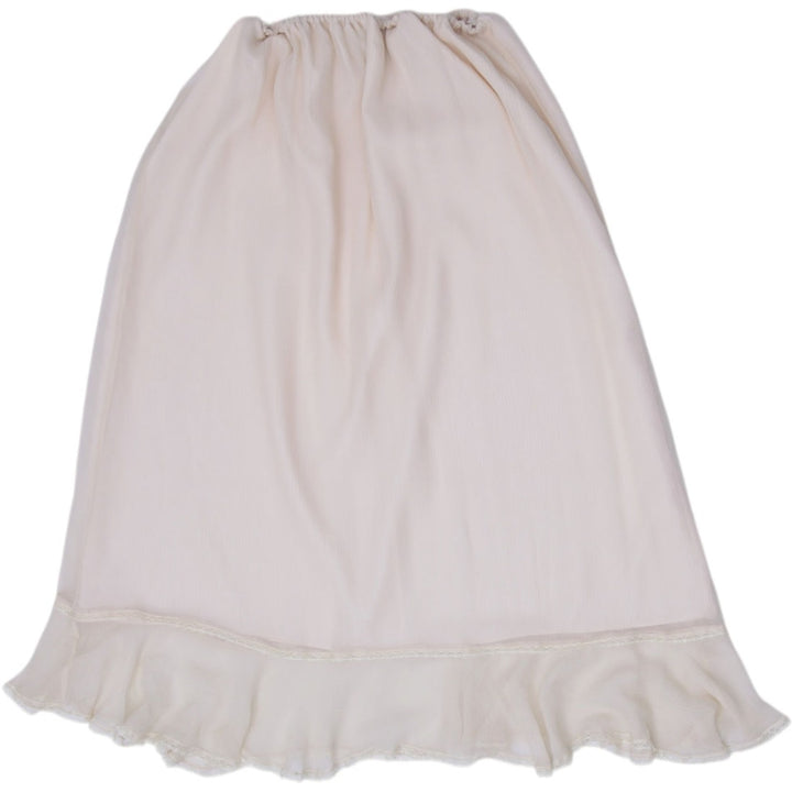 Y2K Ladies Signature by Robbie Bee Cream Layered Ruffle Hem Midi Skirt Size 16