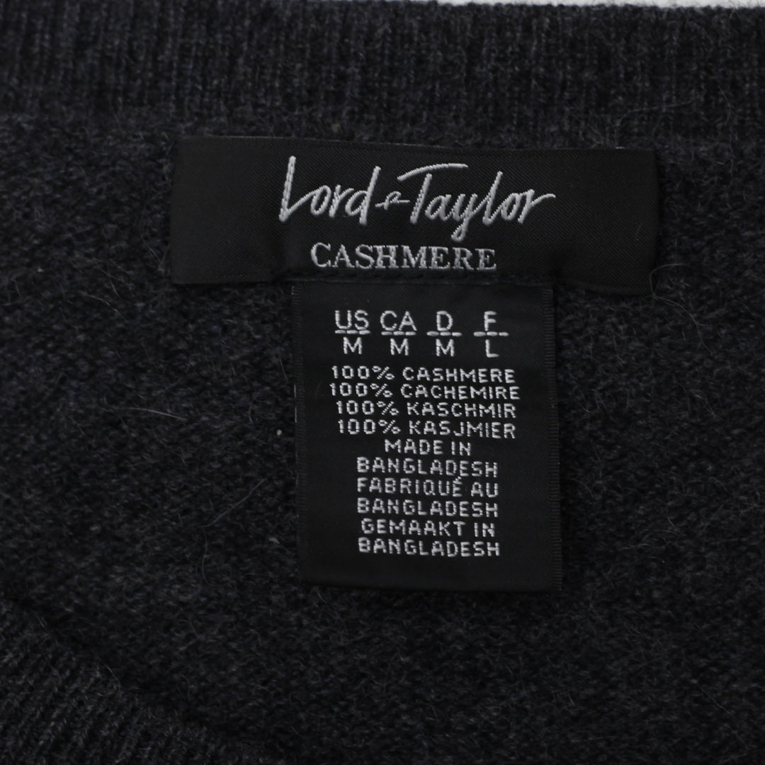 Ladies Lord & Taylor 100% Cashmere Front Button Sweater