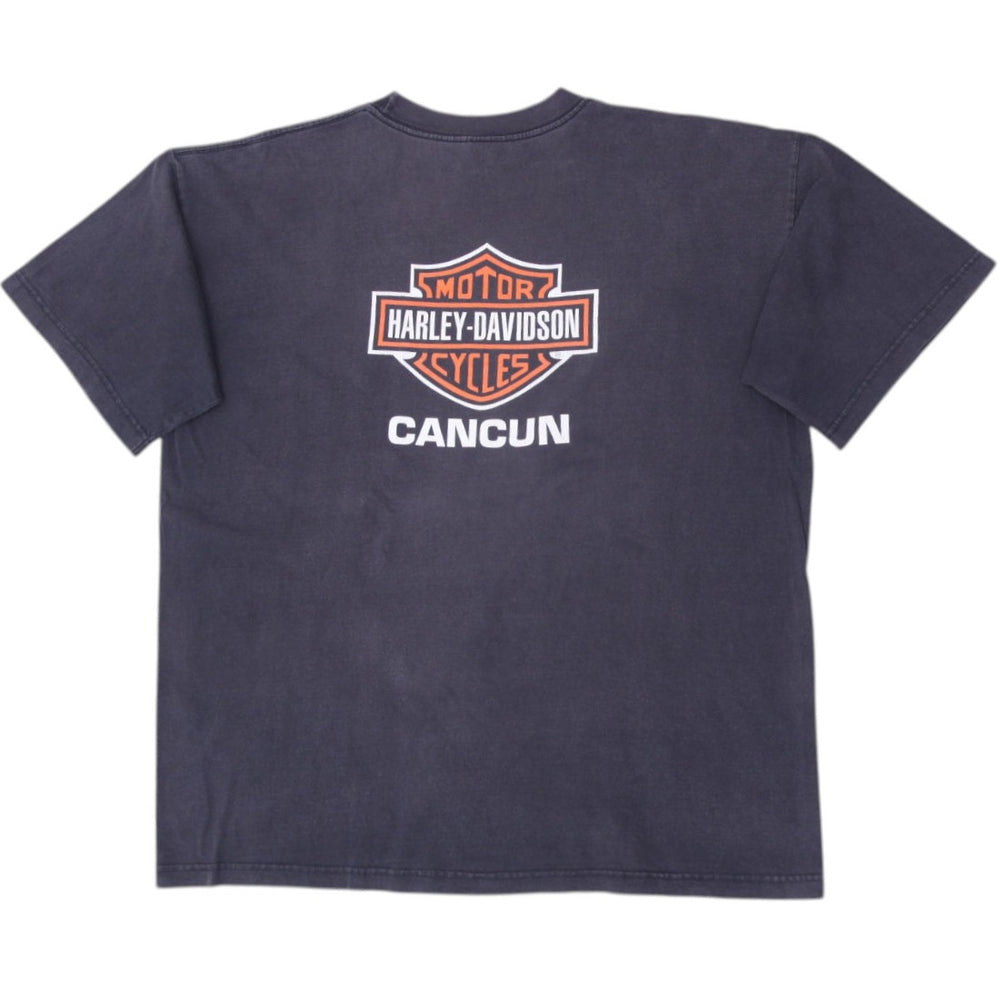 Vintage The Art Of Harley Davidson T-Shirt Black Graphic Logo Cancun XL | Migration_T-Shirts - Side View | Fashion Rerun