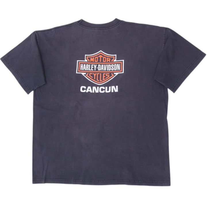 Vintage The Art Of Harley Davidson T-Shirt Black Graphic Logo Cancun XL | Migration_T-Shirts - Side View | Fashion Rerun