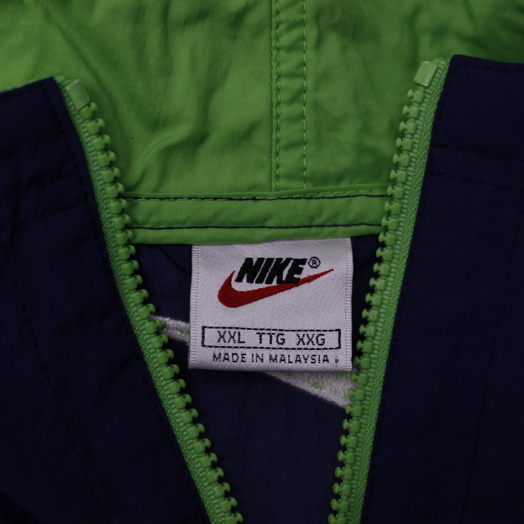 Vintage Mens Nike Windbreaker Navy Blue Swoosh Pullover