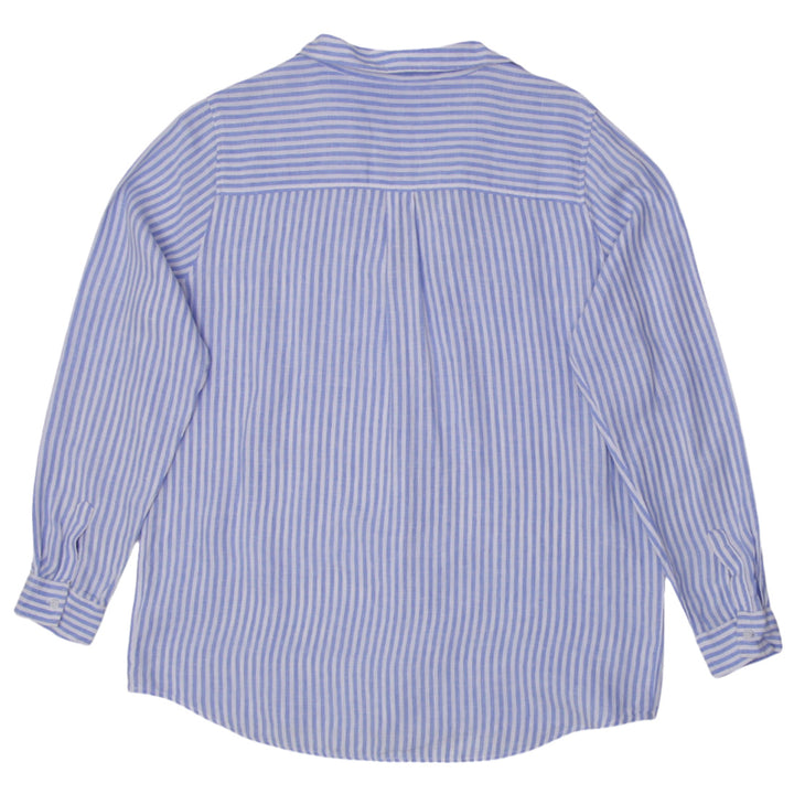 Ladies Stripe Linen Long Sleeve Top