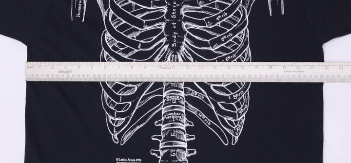 Vintage Leslie Arwin 1978 Anatomical Skeleton T-Shirt XL Made In USA Single Stitch | Migration_T-Shirts - Alt | Fashion Rerun