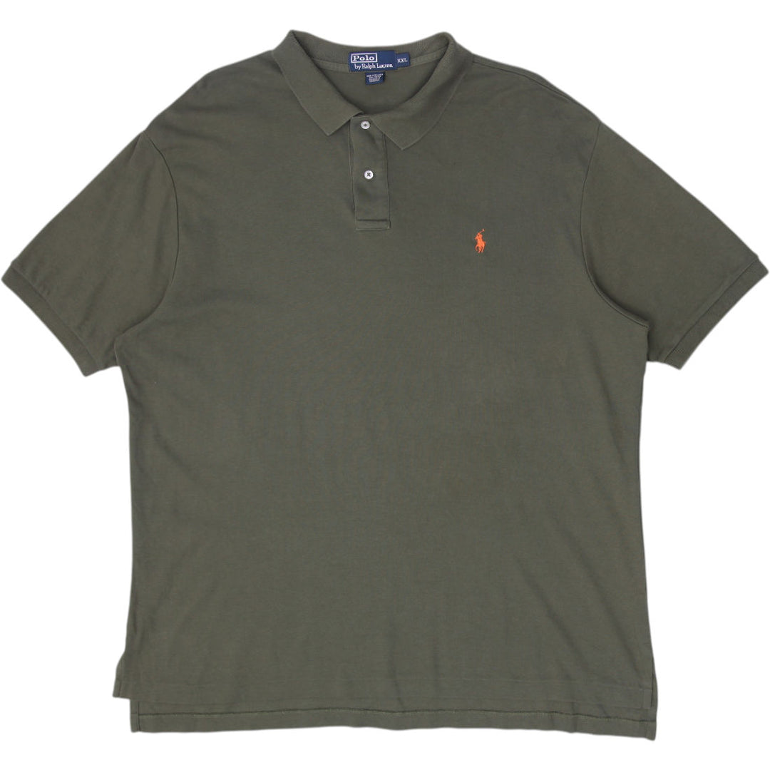 Mens Polo by Ralph Lauren Polo Shirt Olive Green Cotton Embroidered Logo