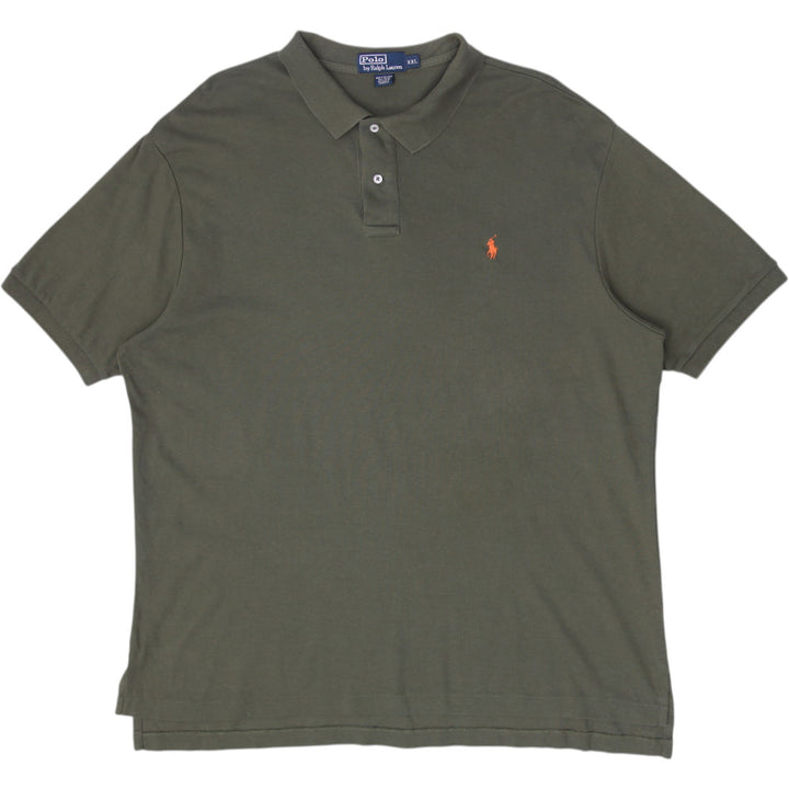 Mens Polo by Ralph Lauren Polo Shirt Olive Green Cotton Embroidered Logo