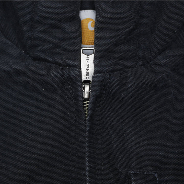 Mens Carhartt 103837 BLK Fall 19 Loose Fit Insulated Hooded Vest Size M