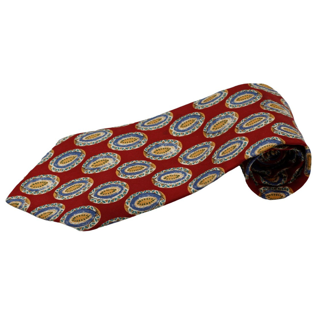 Mens Printed Chaps Ralph Lauren Printed 100% Silk Neck Tie