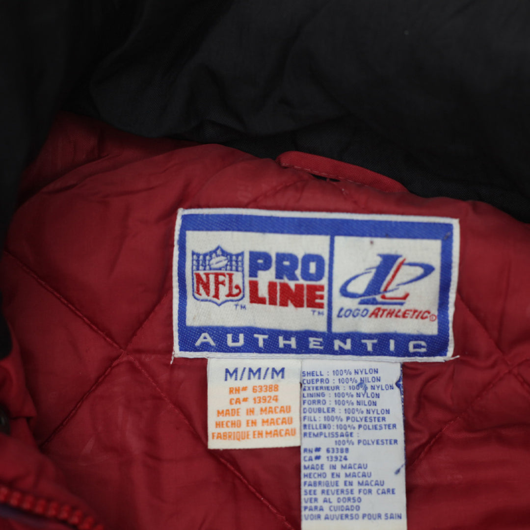 Vintage Logo Athletic NFL Pro Line San Francisco 49Ers Quilted Lined Jacket Size M - Fashion Rerun Vintage Migration_Jacket