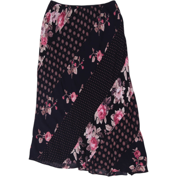 Y2K Ladies Temptation Whimsigoth Floral Patchwork Midi Skirt