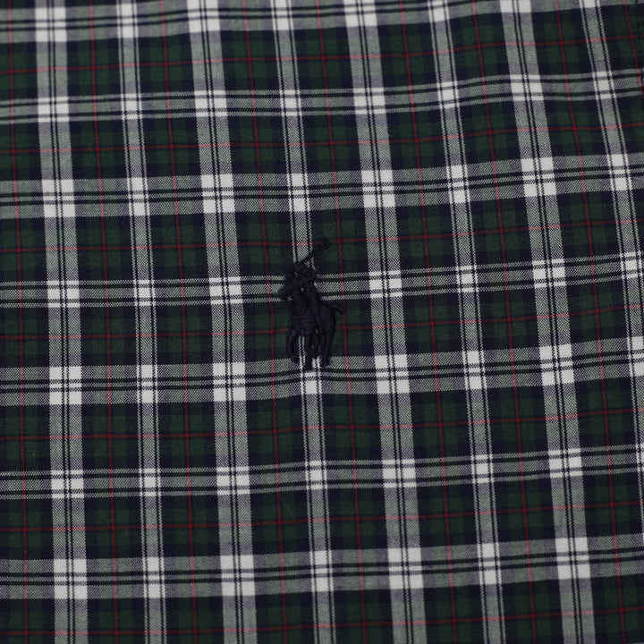 Youth Boys Ralph Lauren Button-Down Collar Checked Cotton Shirt Size XL