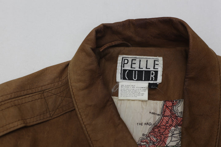 Vintage 90s Streetwear Suede Leather Pelle Cuir Jacket