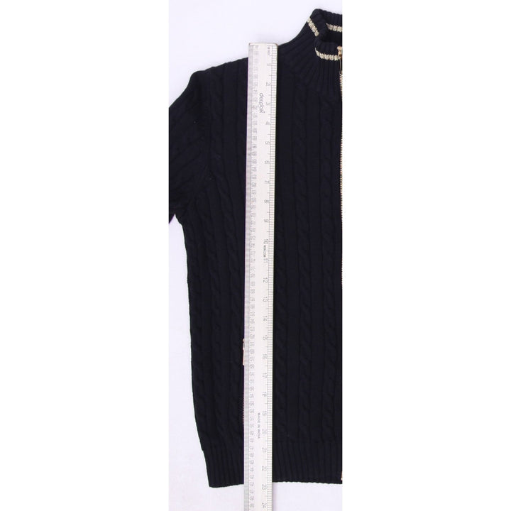 Ladies Lauren Ralph Lauren Navy Cable Knit Full Zip Cardigan Size M | Migration_Knitwear & Sweaters - View 8 | Fashion Rerun