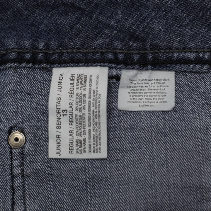 Y2K Ladies LEI Whiskered Thighs Front Pocket Detail Bootcut Jeans Size 13