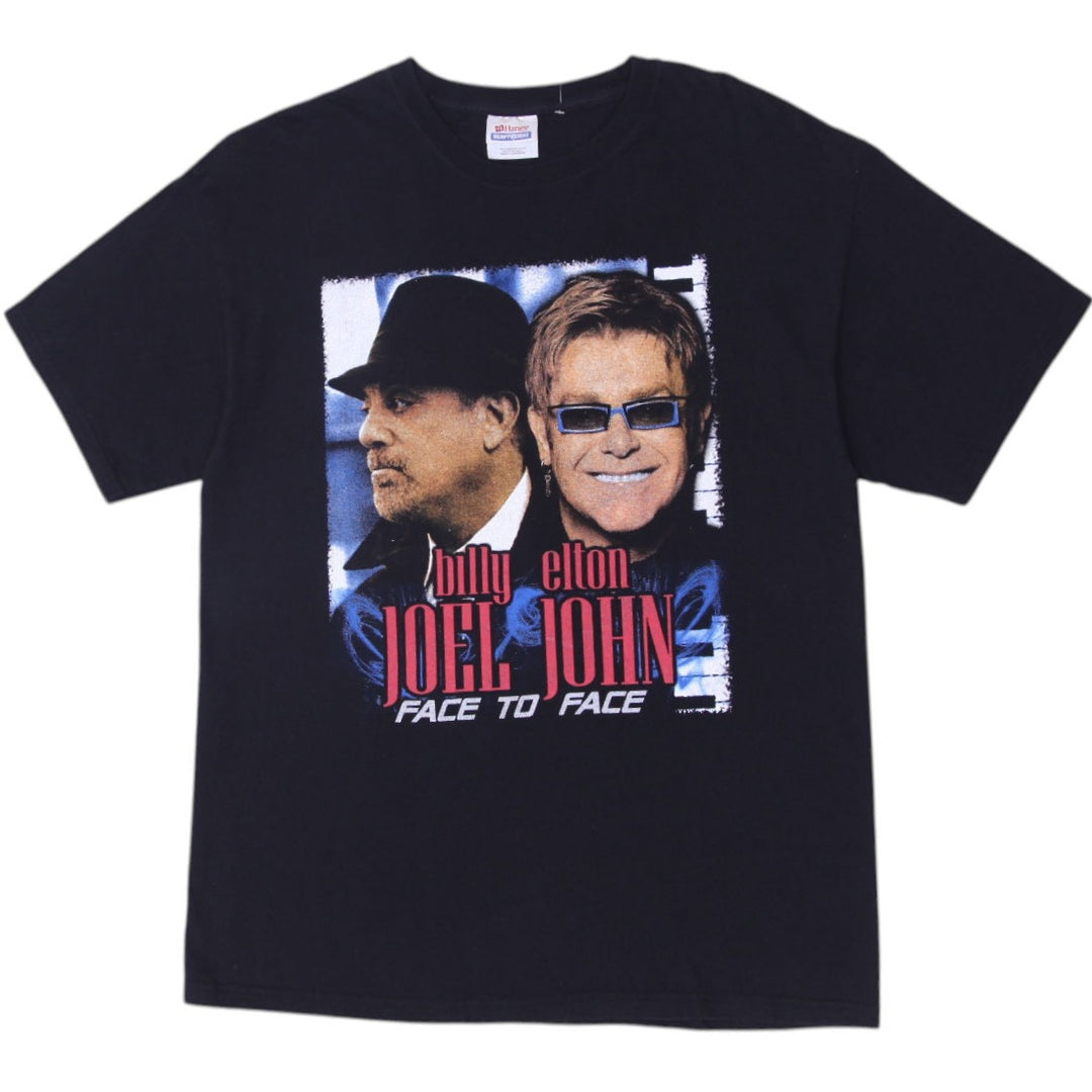 Vintage 2009 Billy Joel Elton John Face To Face Tour Concert Graphic T-Shirt L | Migration_T-Shirts | Fashion Rerun