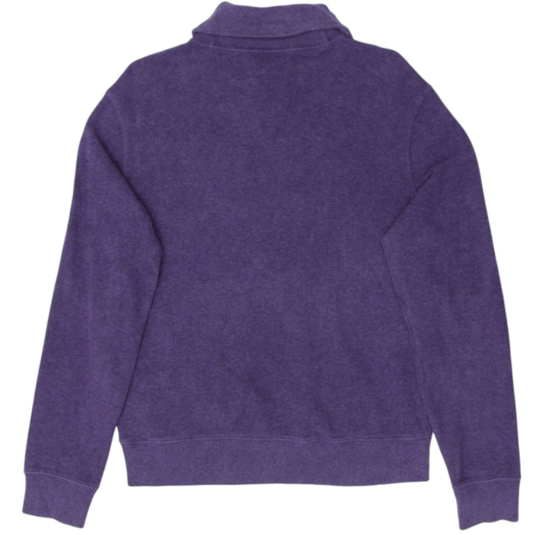 Mens Ralph Lauren Sweater Purple Shawl Neck Embroidered Logo