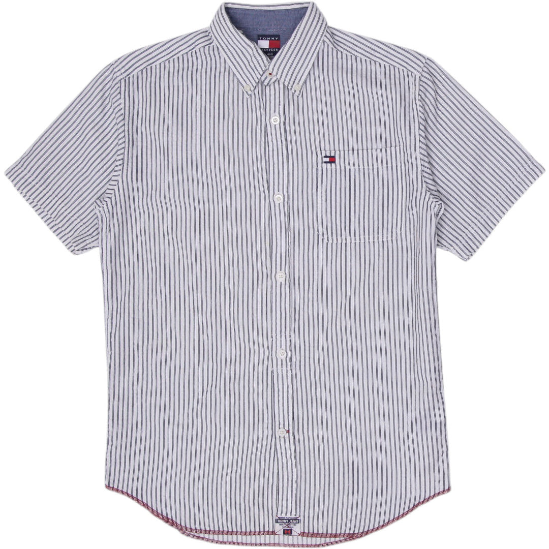Mens Tommy Hilfiger Striped Cotton Casual Shirt Size L