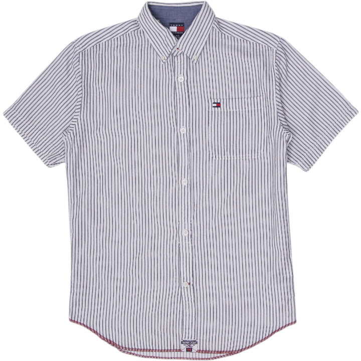 Mens Tommy Hilfiger Striped Cotton Casual Shirt Size L