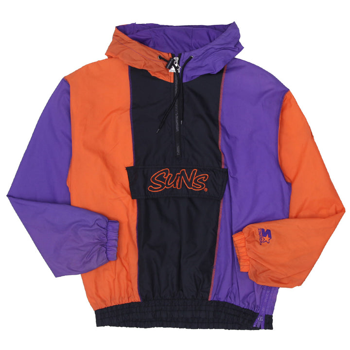 Vintage Starter NBA Phoenix Suns Quarter Zip Hooded Windbreaker Jacket Size XL - Fashion Rerun Vintage Migration_Jacket