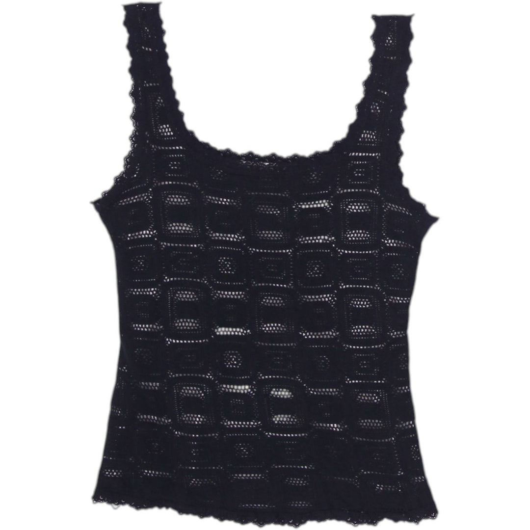 Y2K Ladies Arianne Lace Black Tank Top Crochet Pattern